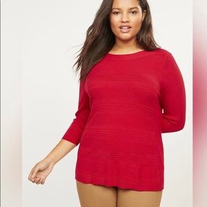 Ribbed pullover sweater